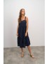 Φόρεμα Αμάνικο VAMP 16512 μονόχρωμο σε αέρινη γραμμή